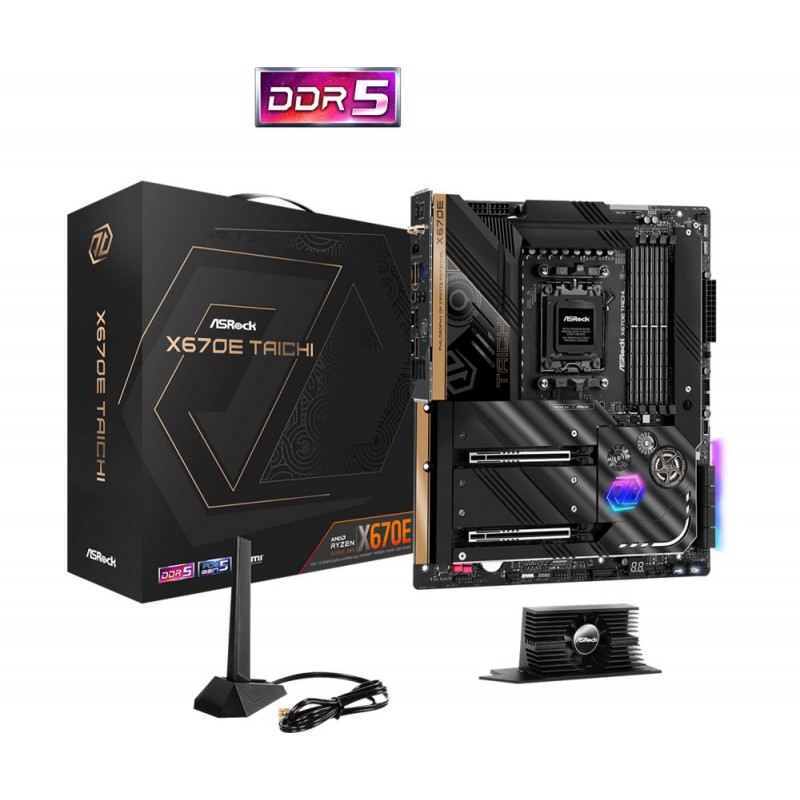 Asrock X670E TAICHI AMD X670 Socket AM5 Verlengd ATX