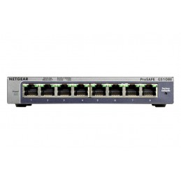 Netgear ProSAFE Unmanaged Plus Switch - GS108E - 8 Gigabit Ethernet poorten