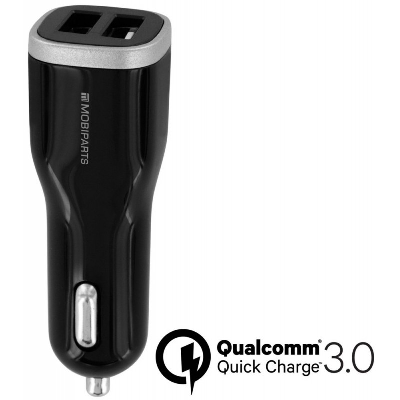 Mobiparts Quick Charge Car Charger Dual USB 5A Black