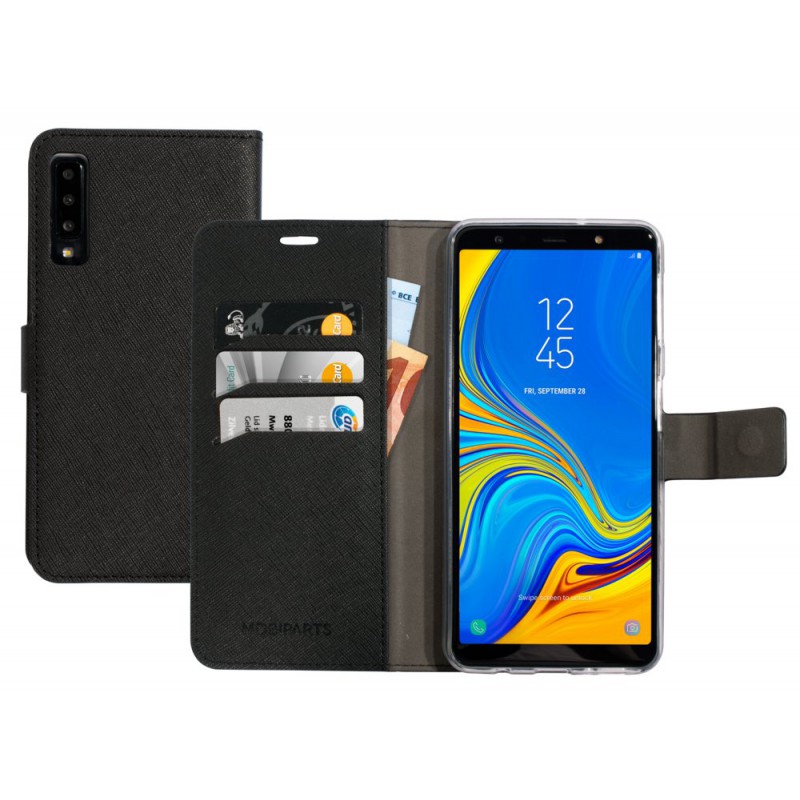 Mobiparts Saffiano Wallet Case Samsung Galaxy A7 (2018) Black