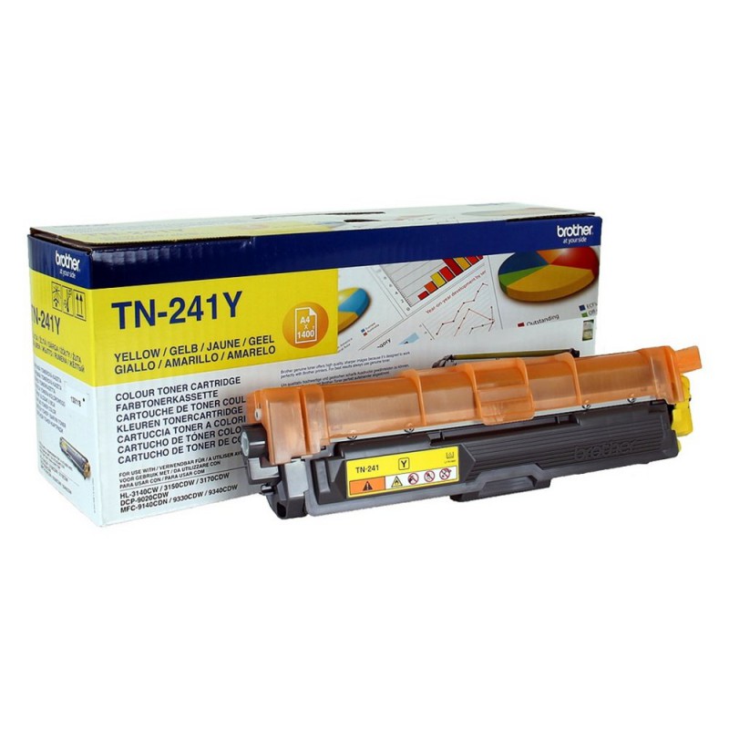 Brother TN241Y tonercartridge 1 stuks Origineel Geel