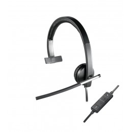 Logitech H650e Headset Bedraad Hoofdband Kantoor/callcenter USB Type-A Zwart Zilver