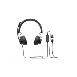 Logitech Zone Headset Bedraad Hoofdband Oproepen/muziek USB Type-C Grafiet