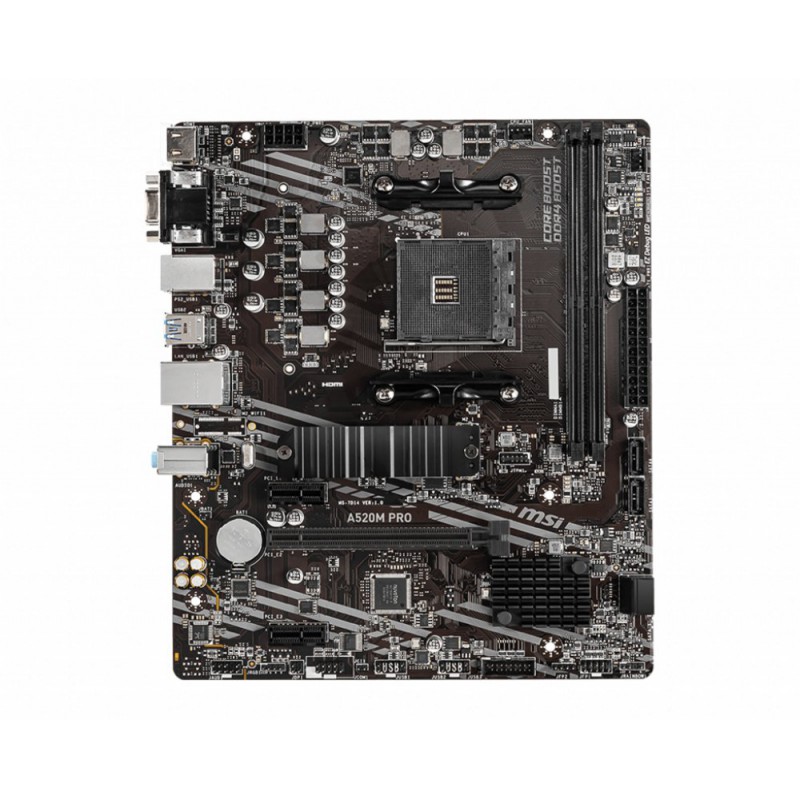 MSI A520M PRO moederbord AMD A520 Socket AM4 micro ATX