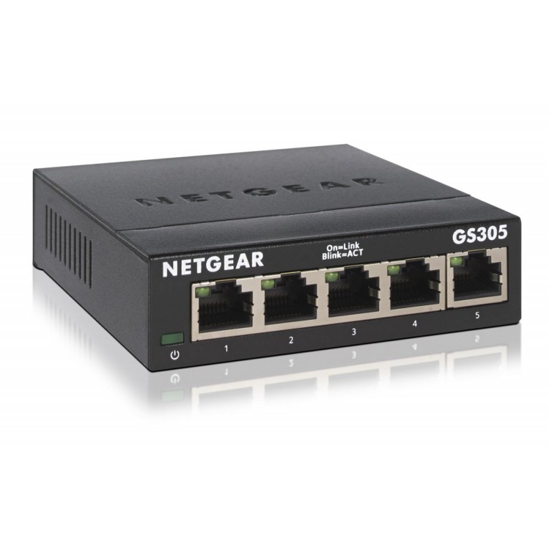 NETGEAR GS305 Unmanaged L2 Gigabit Ethernet 101001000 Zwart