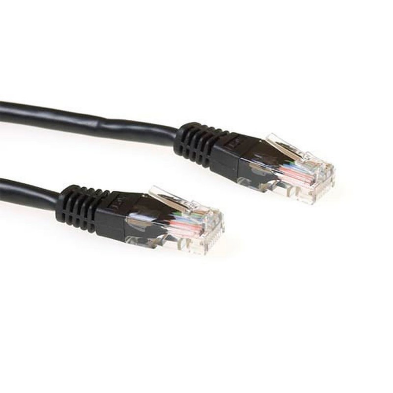 ACT Zwarte 3 meter UTP CAT6 patchkabel met RJ45 connectoren