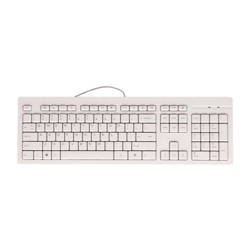 HP 125 White Wired USB Keyboard QWERTZ