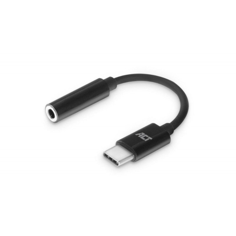 ACT AC7380 audio kabel tussenstuk 011 m 3.5mm USB Type-C Zwart