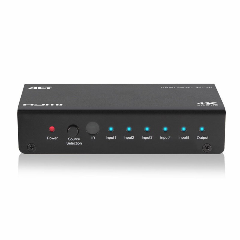 ACT AC7840 5 x 1 HDMI switch 3D en 4K ondersteuning