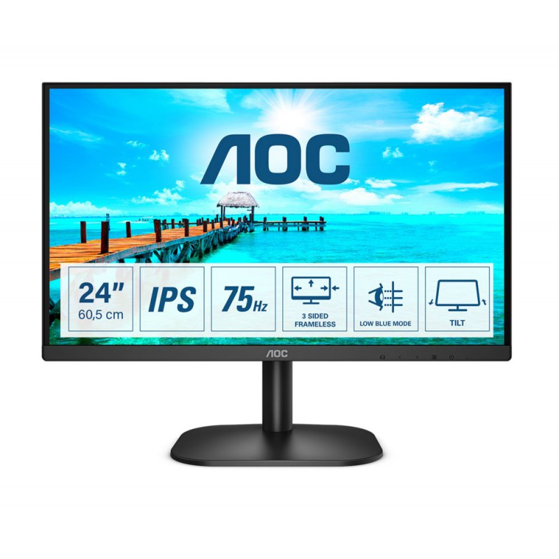 MON AOC B2 LED 23.8inch Full-HD IPS Zwart