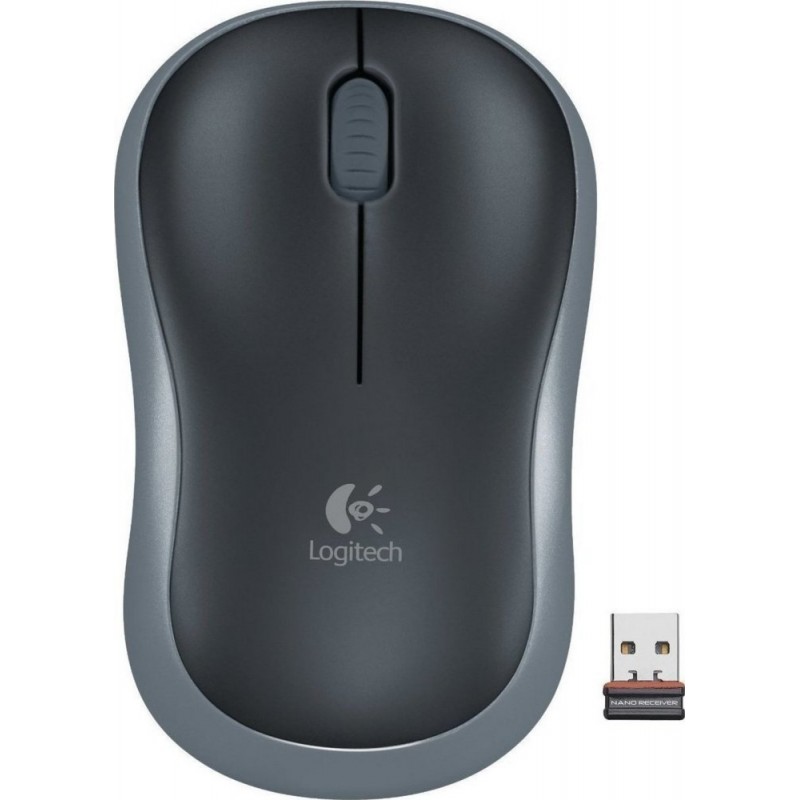 Logitech M185 Draadloze muis - Zwart/Grijs