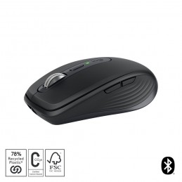 Logitech MX Anywhere 3S muis Rechtshandig RF-draadloos  Bluetooth Laser 8000 DPI