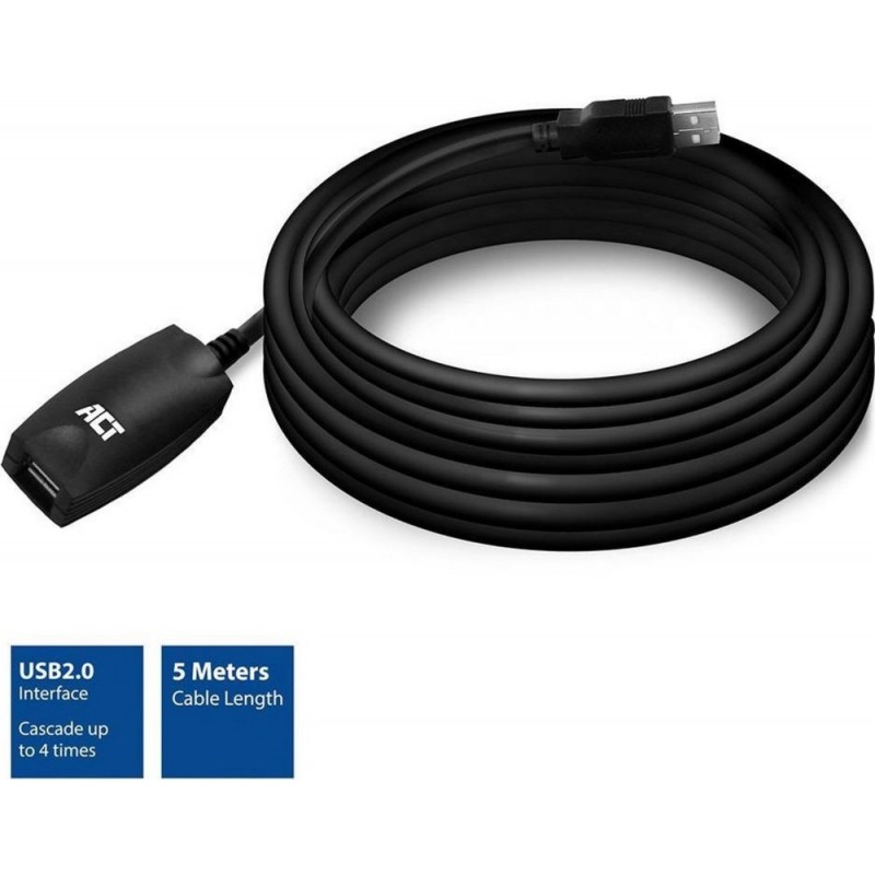 ACT AC6005 USB 2.0 Signaalversterker 5 meter