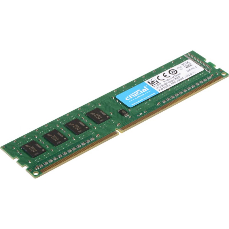 Crucial CT51264BD160BJ geheugenmodule 4 GB 1 x 4 GB DDR3L 1600 MHz