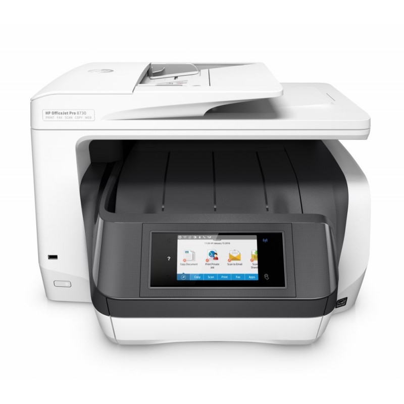 HP OfficeJet Pro 8730 All-in-One printer Printen kopiren scannen faxen Invoer voor 50 vel Printen via USB-poort aan voo