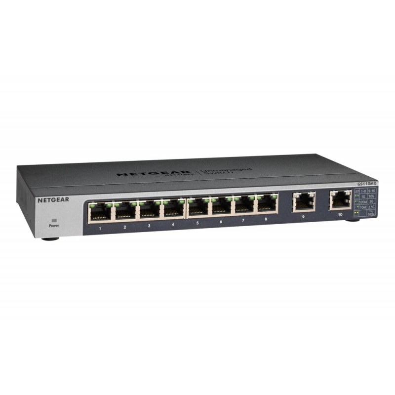 NETGEAR GS110MX Unmanaged 10G Ethernet (100/1000/10000) Zwart