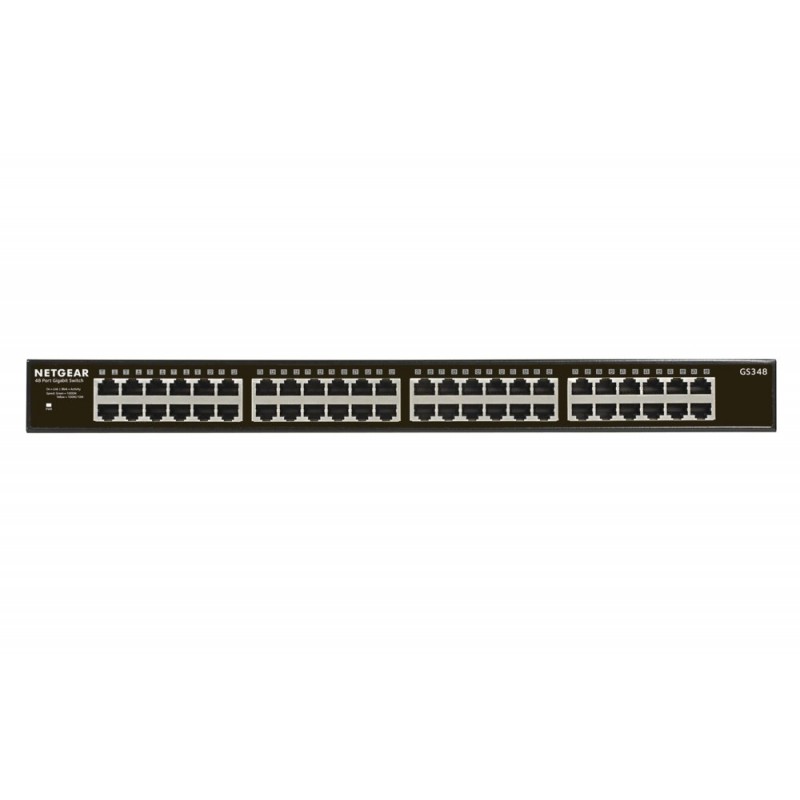 NETGEAR GS348 Unmanaged Gigabit Ethernet (10/100/1000) 1U Zwart