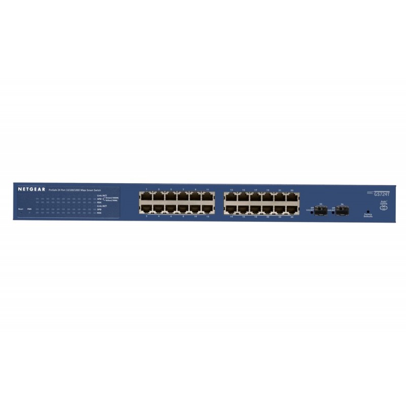 NETGEAR ProSAFE Smart Switch  GS724T  24 Gigabit Ethernet poorten