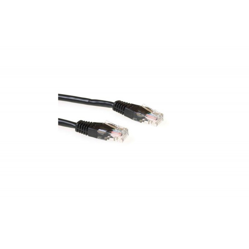 ACT Zwarte 1 meter UTP CAT5E patchkabel met RJ45 connectoren