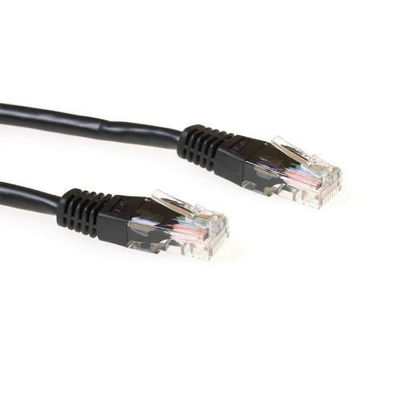 ACT Zwarte 10 meter UTP CAT6 patchkabel met RJ45 connectoren