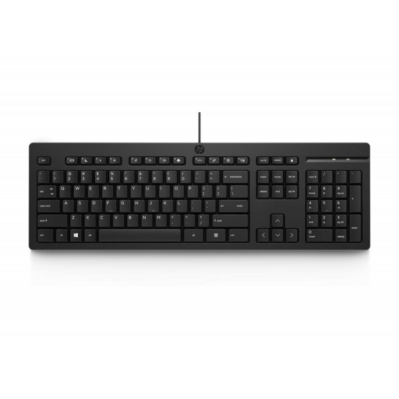 HP 125 Wired USB Keyboard QWERTY US International Zwart