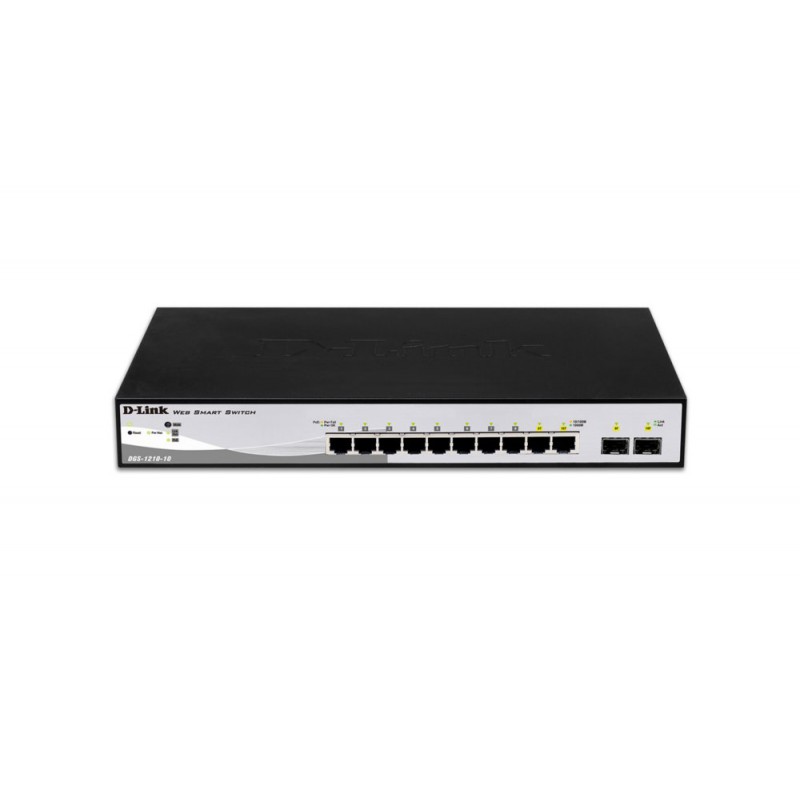 D-Link DGS-1210-10 netwerk-switch Managed L2 Gigabit Ethernet (10/100/1000) 1U Zwart Grijs