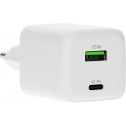 Mobiparts GaN Wall Charger USBCUSBA3.0QC 45W Wit