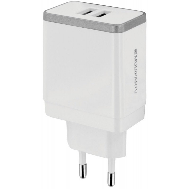 Mobiparts Wall Charger Dual USB 2.4A White