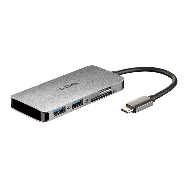 D-Link DUB-M610 notebook dock  poortreplicator Bedraad USB 3.2 Gen 1 (3.1 Gen 1) Type-C Aluminium Zwart