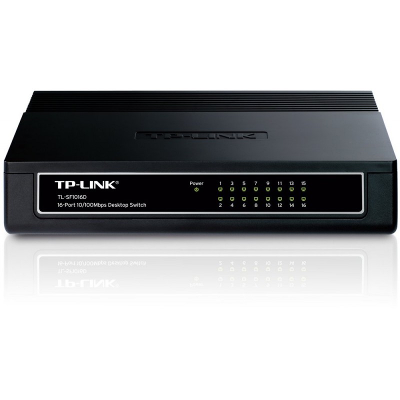 TPLINK TLSF1016DS netwerkswitch Fast Ethernet 10100 Zwart