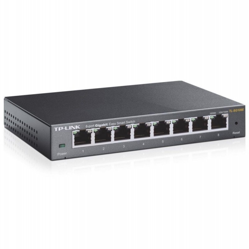 TPLINK TLSG108S Unmanaged L2 Gigabit Ethernet 101001000 Zwart