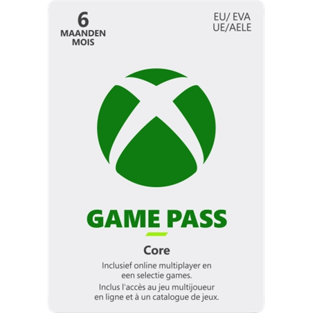 https://image.software-reseller.com/img/500/500/catalog/Giftcards/Xbox/Xbox%20Game%20Pass/Xbox-Game-Pass-Core-6-maanden-FR-NL.pn