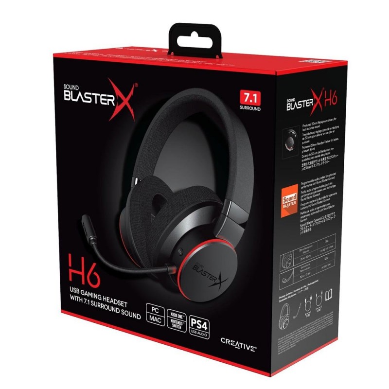 Creative Sound BlasterX H6 USBgamingheadset 7.1 Surround