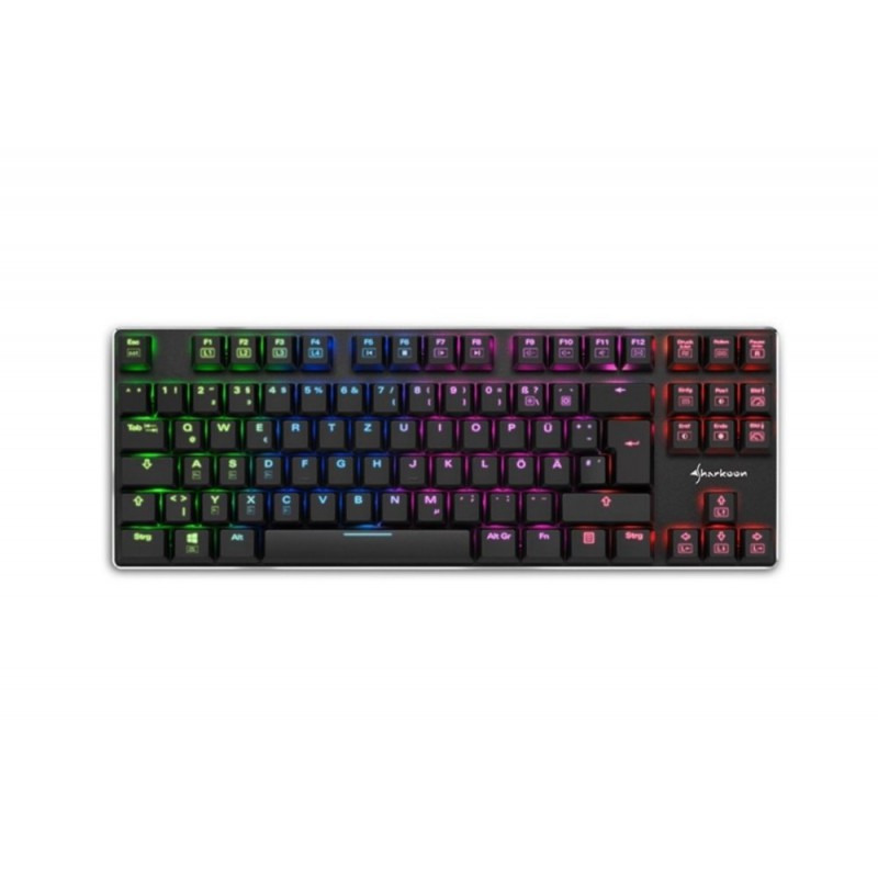 Sharkoon PureWriter TKL RGB toetsenbord USB QWERTY Amerikaans Engels Zwart