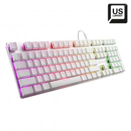 Sharkoon PureWriter RGB Red toetsenbord USB QWERTY Amerikaans Engels Wit