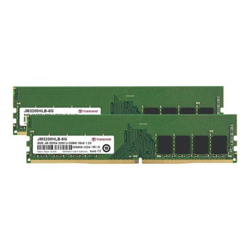 Transcend JetRam JM3200HLB-16GK geheugenmodule 16 GB 1 x 8 GB DDR4 3200 MHz