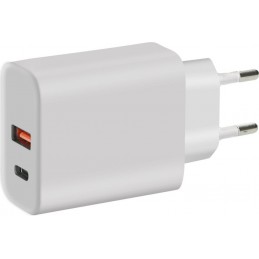 Mobiparts Wall Charger 2Port 45W with Fast ChargePD White