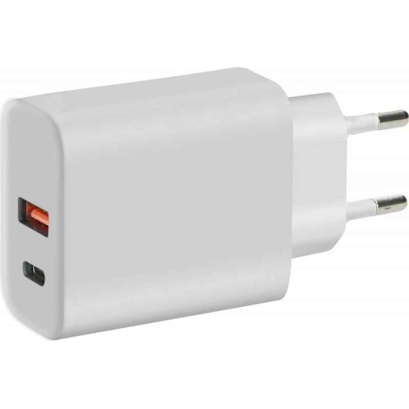 Mobiparts Wall Charger 2Port 45W with Fast ChargePD White