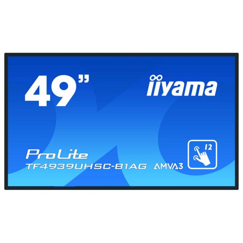 iiyama ProLite TF4939UHSC-B1AG computer monitor 1245 cm (49) 3840 x 2160 Pixels 4K Ultra HD LED Touchscreen Multi-gebruiker Z