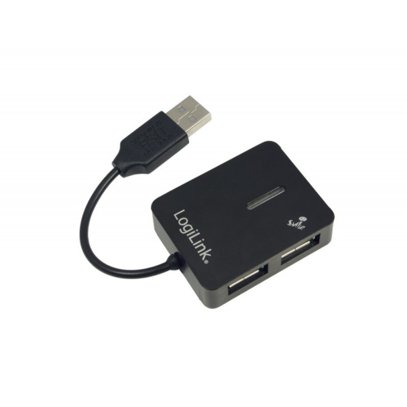 LogiLink USB 2.0 4Port Hub 480 Mbits Zwart